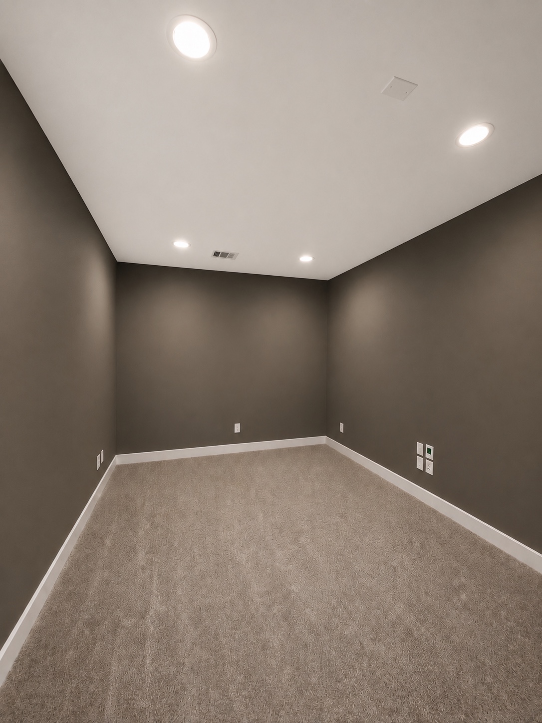 Completed painted media room