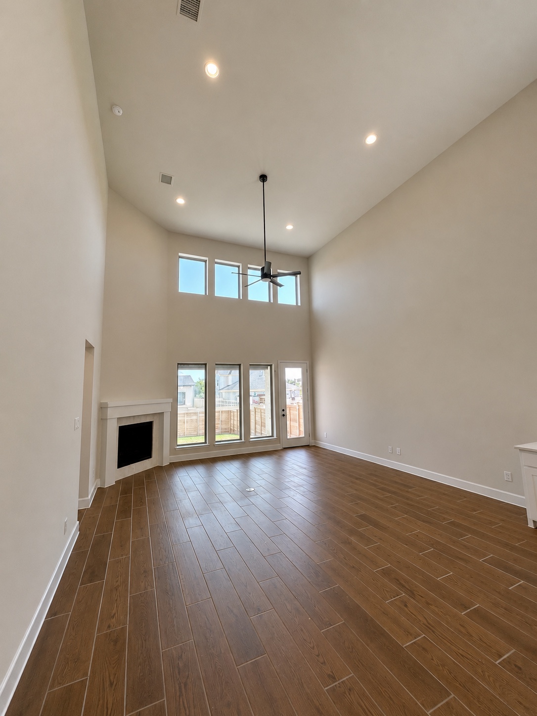 Completed interior finish work