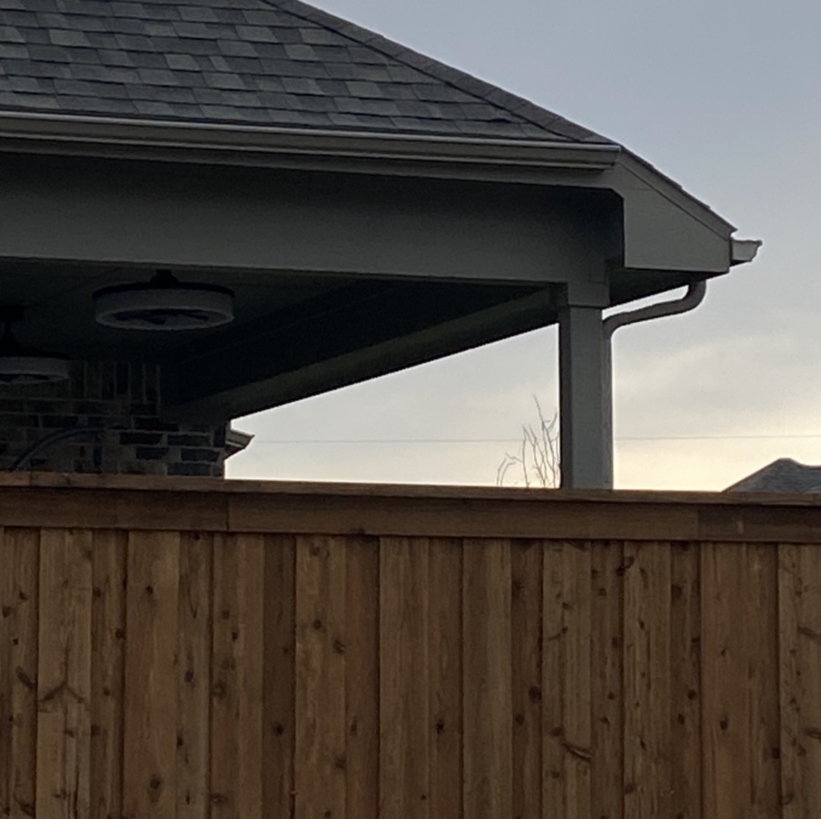 New cedar fence and metal posts